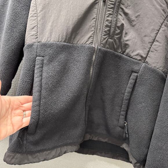 The North Face Jacket Womens Large Black Denali Fleece Hooded Polartec Full Zip - Picture 5 of 10